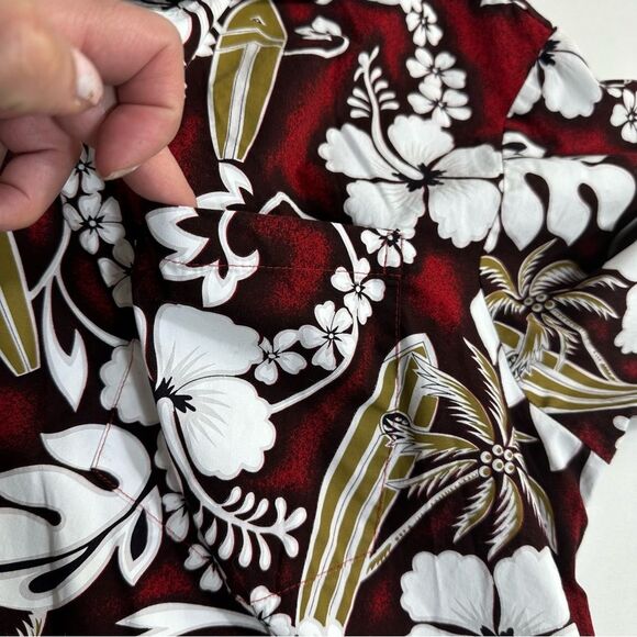 Ky’s Hawaiian Shirt 100% Cotton Surlboards Tropical Floral Print Mens Size XL - Picture 7 of 9